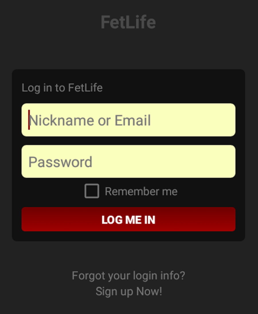 Fetlife com log in